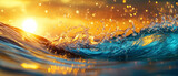 Sun glare on churning waves, symbolising the power of the ocean, will make an expressive backdrop for nature or travel themes.