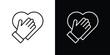 © Win - Pledge icon design element. Linear style vectors