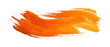 © Song Long - Orange paint stroke on white background. Orange watercolor paint stroke with textured brush marks and white edges isolated on transparent background.