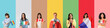 © Pixel-Shot - Collage of people with different flags on color background