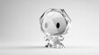 © Jess rodriguez - Cartoon character made of glass, representing the concept of honesty and clarity