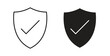 © Rubina - Shield check icon concept set. Simple icon collection