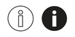 © paul - Info icon set. Outline symbol editable.