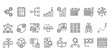 © Critical - Workflow icon collection set. Containing process, task, flow, step, automation, goals, plan, schedule icon. Simple outline vector