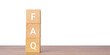 © Sewupari Studio - Wooden blocks with faq letters for frequently asked questions, isolated on transparent background