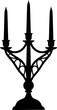 © Sona.Vector - Candelabrum Candle Light Silhouette Vector Illustration