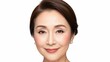 © Sajeduil - 白い背景にシニア女性のための日本の美しいアンチエイジングスキンケアメイク