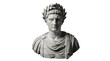 © Irina - Marble bust of Roman emperor with laurel wreath isolated PNG, ancient sculpture for history and classical art projects