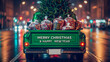 © moazam - Merry Christmas Gift Bags on Truck Bed