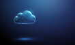 © Елена Бутусова - 3D blue cloud. Weather patterns, precipitation, climate monitoring, digital data, information storage, cloud computing, scientific analysis concept
