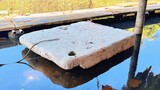 Floating Foam Raft on Floodwater – Improvised Flood Transportation