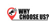 © SaymaHossan - Why choose us marketing concept with location pin and megaphone
