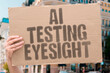 © AndriiKoval - 'AI Testing Eyesight' Systems evaluate vision prescribing corrective lens specifications accurately. TEST. VISION. EYE. GLASSES. EXAM.