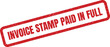 © Mahmud - Distressed grunge rubber stamp illustration displaying a confirmed INVOICE STAMP PAID IN FULL message for financial documentation