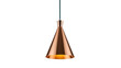 © Matej - Copper pendant light isolated PNG on transparent background, modern cone-shaped hanging lamp for interior design and architectural visualization
