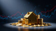 © Sabbir - Golden house symbolizing real estate investment growth and financial success