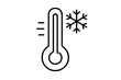 © Bohdan - Thermometer icon with snowflake symbolizing cold temperature