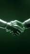 © Andrew - 🤝🤝: A symbolic representation of partnership and agreement. Two hands clasped together with a handshake, exuding a sense of trust and cooperation, are presented against a green backdrop.
