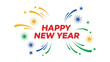 © Fauzi - Happy New Year Celebration with Colorful Fireworks and Stars.