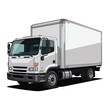 © Image Designer - White heavy semi-trailer truck isolated on a white background for freight transport and logistics industry illustration.