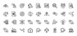 © PixeloAI - Identity and access management line icon set. Vector pictograms of brain, robot, file, magnifying glass, gear, balance, and human figures, thin linear illustration.