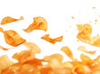 © Rawpixel.com - PNG Photo of flying chips backgrounds snack food.