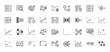 © PixeloAI - Data science and machine learning line icon set. Vector pictograms of sorting, analysis, training, neural networks, and visualization, thin linear illustration.