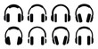 © ganesh106 - headphones silhouette simple icon set