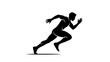 © muhammad - Running man silhouette vector illustration for athlete fitness and sport competition design