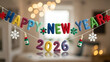 © Irina - Hanging Knitted Happy New Year 2026 Garland