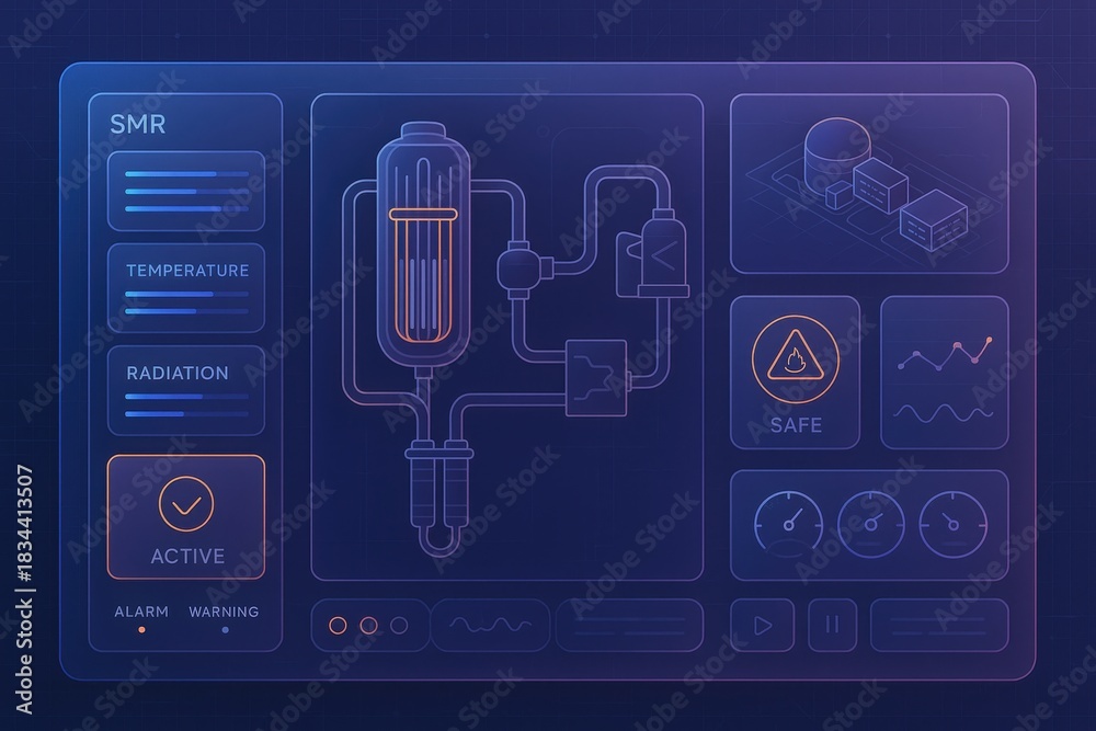 Stock-Illustration „Interactive control panel interface showcasing ...