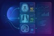 © Leo Rohmann - Advanced healthcare analytics showcasing vital brain, lung, and abdominal imaging results with quantified scores for diagnostic evaluation and data driven decision making