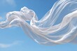 © Natalia - Floating translucent fabrics dance gracefully in the air against a bright blue sky, creating an ethereal atmosphere with soft textures and flowing movement