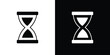 © Surya - Hourglass icons vector. silhouette or icon or pictogram.