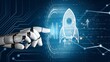 © InfiniteFlow - Startup launch and business growth concept, rocket symbolism, entrepreneurship, startup innovation, and early-stage success strategies for new business development and expansion. Muxer