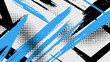 © DreamLoom - Abstract grunge vector illustration of a blue texture pattern for a digital technology web banner design