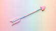 © Lexi - Heart-shaped arrow on pastel gradient background representing Valentine's Day