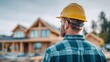 © VisualForge - Construction worker surveying a new house under construction