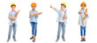 © Pixel-Shot - Set of little children with builder's levels on white background