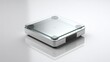 © Sagar - Sleek, modern digital scale with clear glass and silver finish design.