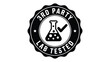 © MSTMOUSUMI - Black and white emblem or seal indicating third party lab tested with a beaker and checkmark