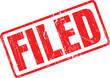 © Ratna - Distressed red filed rectangular stamp reveals a worn look on a transparent backdrop