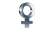 © Marcel - Silver female gender symbol PNG isolated on transparent background, woman sign for feminism and equality concepts
