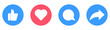 © Mariia - Thumb up, heart, comment, repost icons