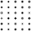 © Keya - Collection of Star Vector Icons in Black and White Illustration Style