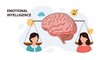 © Craftsman Guru - Illustration of emotional intelligence with brain and scales balance
