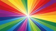 © papah - Vibrant Rainbow Burst Abstract Background with Bright Rays perfect for website banner, digital background, event flyer, social media graphic, presentation slide