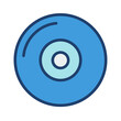 © Sharuzzaman - Stylized icon of compact disc media in various shades of blue