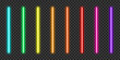 © Juli - Led light lamp set, bright 3d long neon luminescence light lamp, fluorescent bars with glow effect, colored led light collection