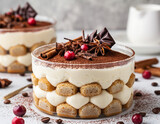 Tiramisu w bożonarodzeniowej aranżacji